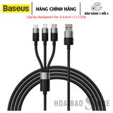  Dây Cáp Sạc 3in1 Baseus StarSpeed USB A to Micro + Lightning + Type C 3.5A, 1.2m 