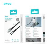  Dây cáp sạc nhanh Bwoo USB-A to Lightning | Dây Bện Dù | Dài 1M | Hỗ trợ sạc 3A - X288L 