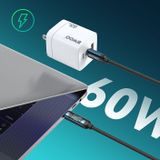  Dây cáp sạc nhanh Bwoo PD60W Type-C to C | Dây Dù | Dài 1M - X304 