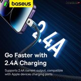  Dây Cáp Sạc Nhanh Baseus Unbreakable USB A to Lightning 2.4A 