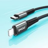  Dây cáp sạc nhanh Bwoo PD27W Type-C to Lightning | Dây Dù | Dài 1M - X288C-L 