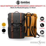  Balo Tomtoc Vintpack Macbook 13-14 inch (17L | 22L) 