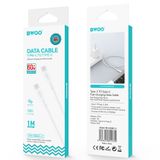  Dây cáp sạc nhanh Bwoo PD60W Type-C to Type-C | Dây Silicone | Dài 1M - X286CC 