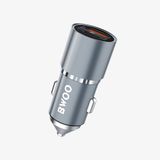  Tẩu sạc xe hơi Bwoo USB x Type-C 38W đầu ra kép | Vòng đèn LED | Vỏ kim loại - CC68 