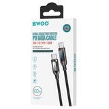  Dây cáp sạc nhanh Bwoo Type-C to C | PD100W | Dài 1,2M | Bện Dù - X275 