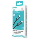  Dây cáp sạc nhanh Bwoo Type-C to Lightning | PD27W | Dài 1M | Bện Dù - X305CL 