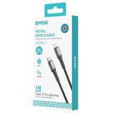 Dây cáp sạc nhanh Bwoo PD27W Type-C to Lightning | Dây Dù | Dài 1M - X288C-L 