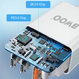  Củ sạc nhanh Bwoo 40W | 2Type-C x 1USB-A | Chuôi cắm US - CDA139 