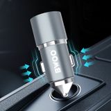  Tẩu sạc xe hơi Bwoo USB x Type-C 38W đầu ra kép | Vòng đèn LED | Vỏ kim loại - CC68 