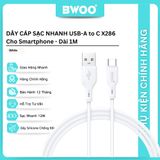  Dây cáp sạc nhanh Bwoo PD12W USB to Type-C | Dây Silicone | Dài 1M - X286C 