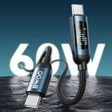  Dây cáp sạc nhanh Bwoo PD60W Type-C to C | Dây Dù | Dài 1M - X304 