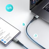  Dây cáp sạc nhanh Bwoo USB-A to Type-C | Dây Dù | Dài 1M | Hỗ trợ sạc 3A - X288C 