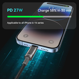  Dây Cáp Sạc nhanh Bwoo PD27W Type-C to Lightning | Dài 1M | Bện Dù - X287CL 