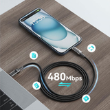  Dây Cáp Sạc nhanh Bwoo PD27W Type-C to Lightning | Dài 1M | Bện Dù - X287CL 