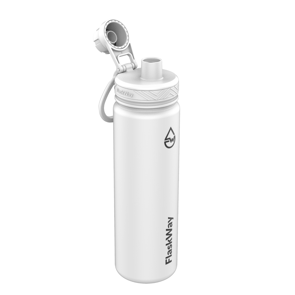 Bình giữ nhiệt FlaskWay màu trắng Pure White 650ml (22oz)