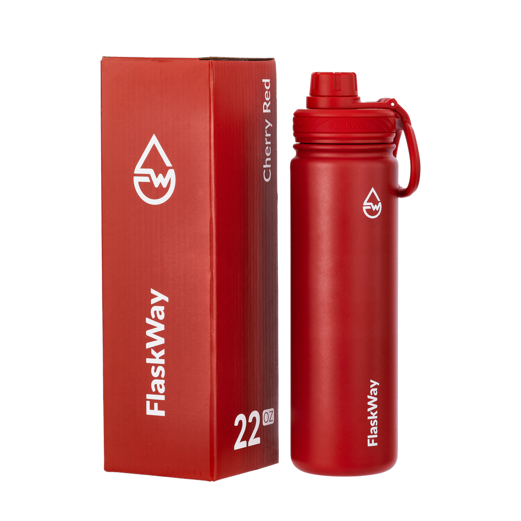 Bình giữ nhiệt FlaskWay màu đỏ Cherry Red 650ml (22oz)
