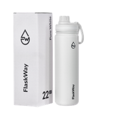 Bình giữ nhiệt FlaskWay màu trắng Pure White 650ml (22oz)