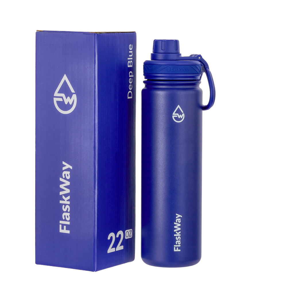 Bình giữ nhiệt FlaskWay màu xanh dương Deep Blue 650ml (22oz)