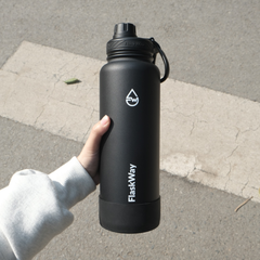 Bình giữ nhiệt FlaskWay màu đen Night Black 1200ml (40oz)