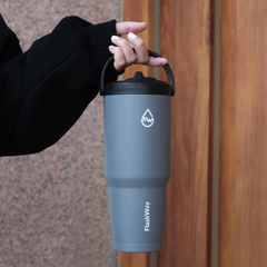 Ly giữ nhiệt FlaskWay Active tumbler màu than đen Charcoal 900ml (30oz)