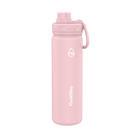 Bình giữ nhiệt FlaskWay hồng phấn Blush Pink 650ml (22oz) có đế lót silicone boot