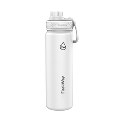 Bình giữ nhiệt FlaskWay màu trắng Pure White 650ml (22oz) có đế lót silicone boot