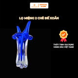 Lọ Miệng Chẽ Đế Xoắn, Màu Xanh Cô Ban 