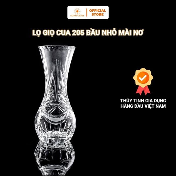  Lọ Hoa, Bình Hoa Pha Lê Giọ Cua 205 Bầu Nhỏ Mài Nơ 