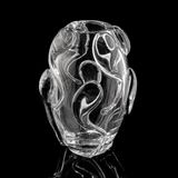  Lọ Hoa, Bình Hoa Pha Lê Cong Đều Gắn Nòng Nọc Trắng 