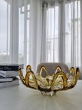  Đĩa pha lê xỏ 8 lỗ màu vàng 