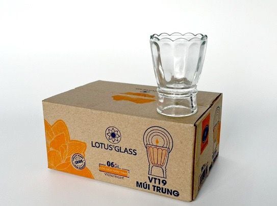  Cốc nến VT 19 múi trung miệng hoa đào hộp carton - Cốc nến 
