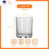  Bộ 6 cốc nước giải khát thủy tinh Lotus Glass VTC023 