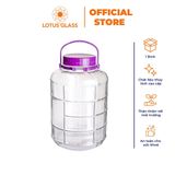  Bình ngâm sọc vuông quai tím Lotus Glass VTC098 