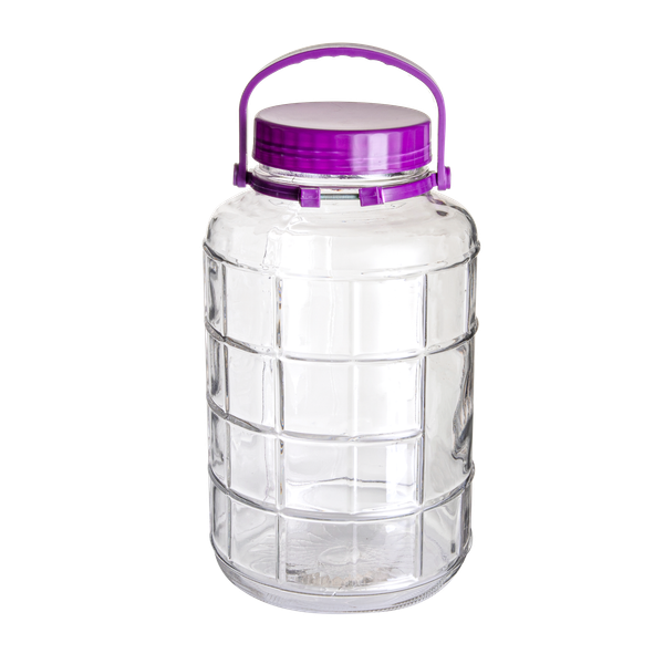  Bình ngâm sọc vuông quai tím Lotus Glass VTC098 