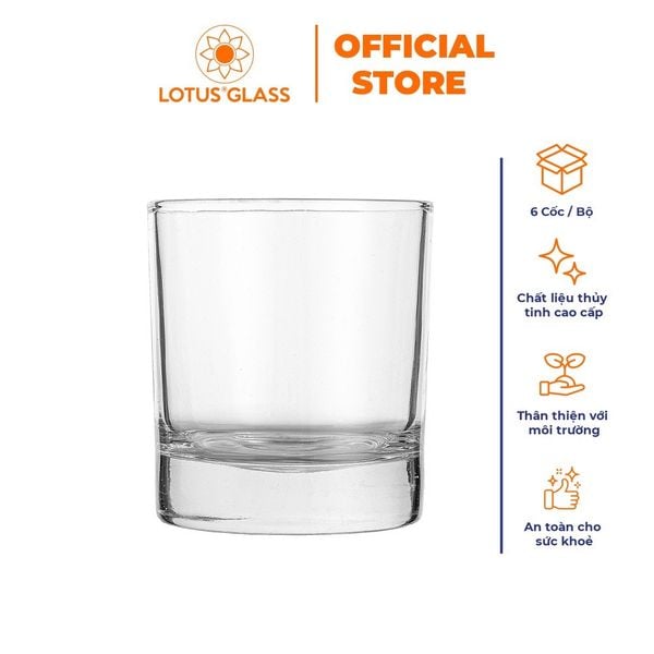  Bộ 6 cốc trà - cà phê thủy tinh dáng trụ Lotus Glass VTC307 - VTC309 