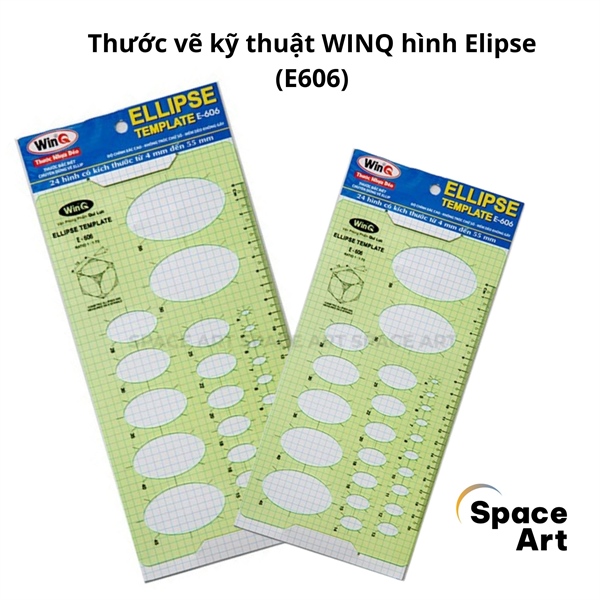 Thước vẽ kỹ thuật Elip Ellipse Template Ruler E606  Sugi Art Shop