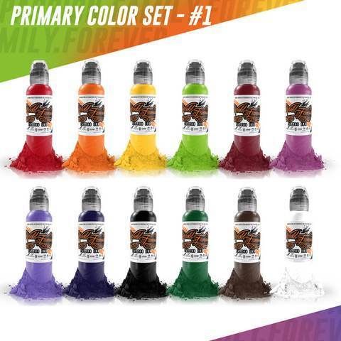  WORLD FAMOUS INK - PRIMARY COLOR INK SET #1 