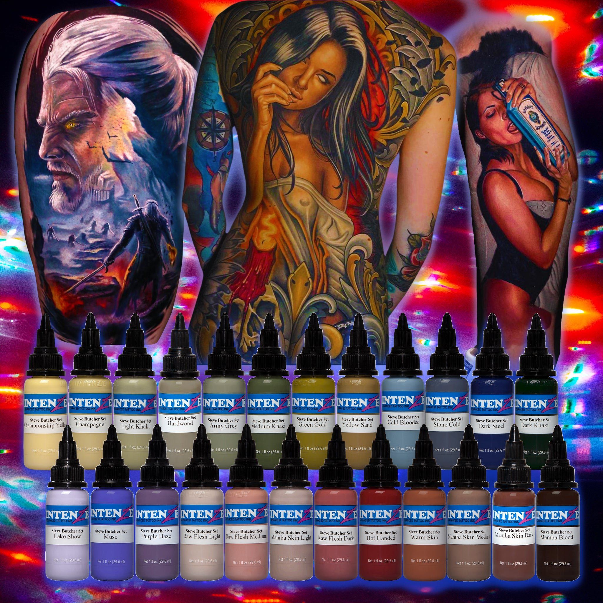 Steve Butcher 24 Color Set 1oz – PowerTattooSupply Steve Butcher 24 Color Set 1oz – PowerTattooSupply