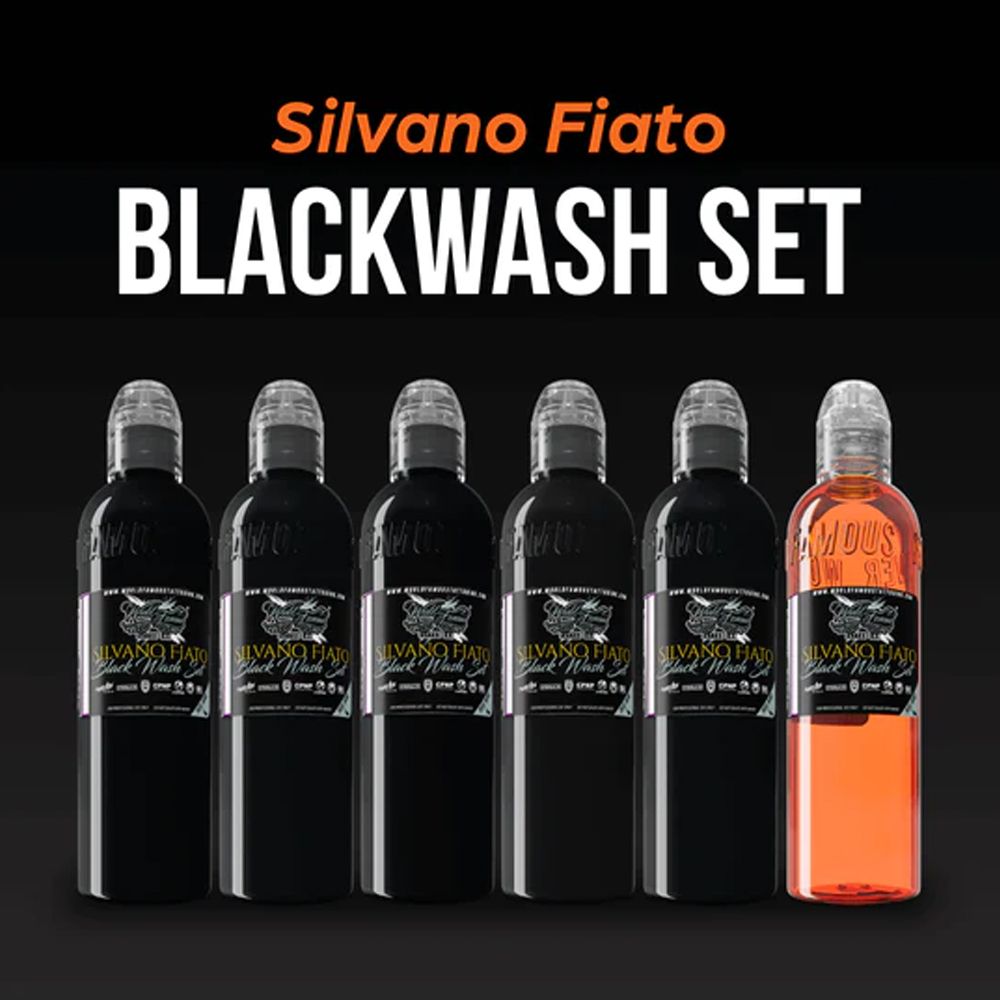  WORLD FAMOUS INK - SILVANO FIATO BLACKWASH SET 4oz 