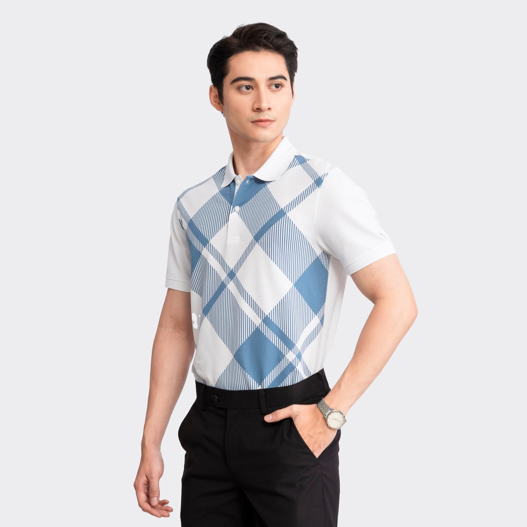  Áo polo nam Insidemen IPS003S3 in họa tiết 