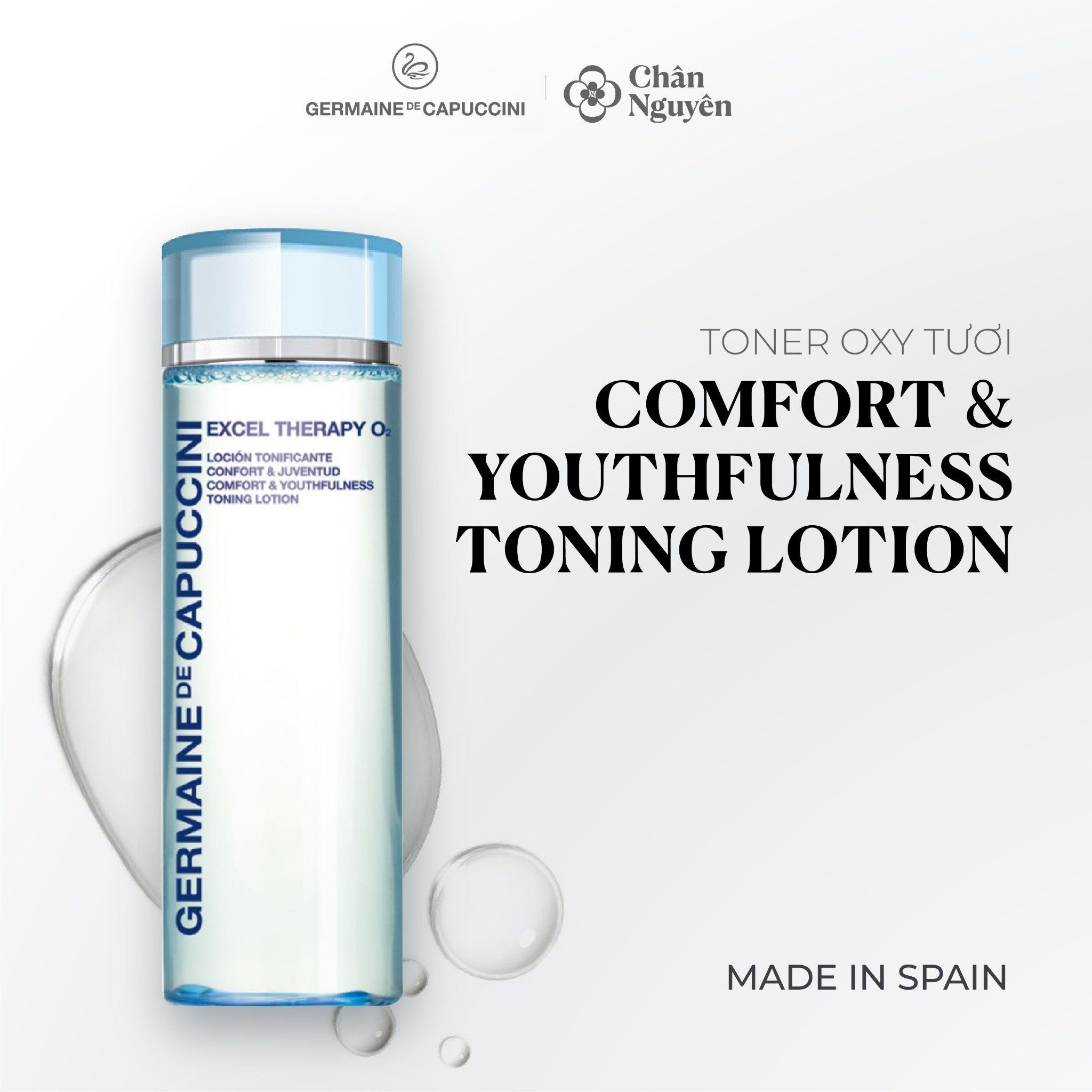  TONER OXY TƯƠI GERMAINE DE CAPUCCINI COMFORT & YOUTHFULNESS TONING LOTION 