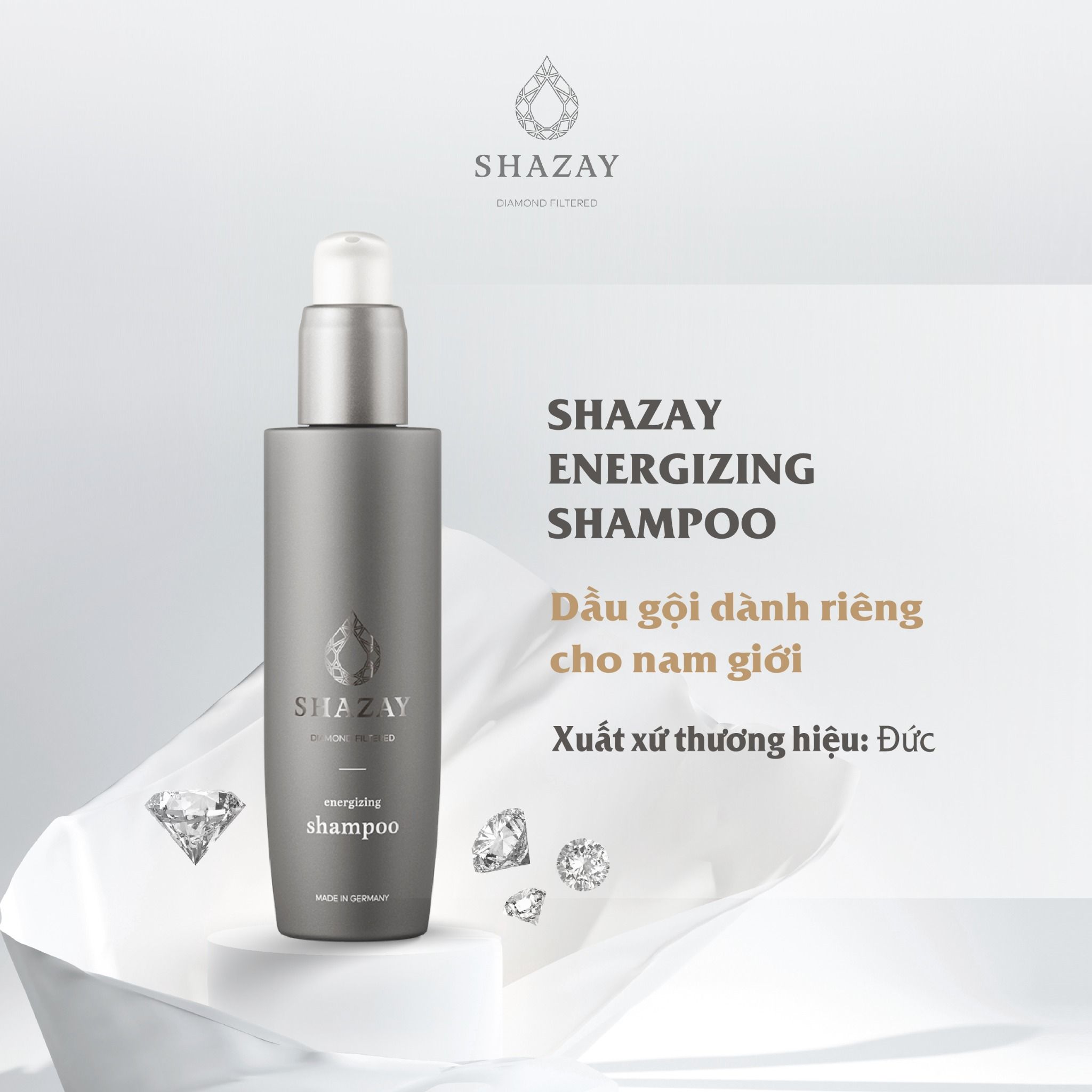  DẦU GỘI CHO NAM CAO CẤP SHAZAY - ENERGIZING SHAMPOO 