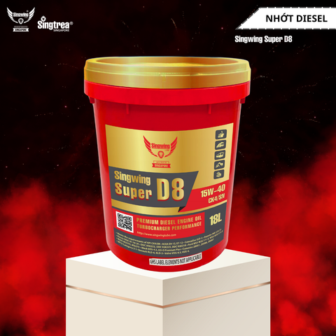 Nhớt động cơ diesel Singwing D8 Super 15W40 18L