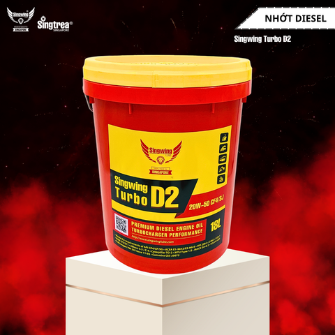 Nhớt động cơ diesel Singwing D2 Turbo 20W50 18L