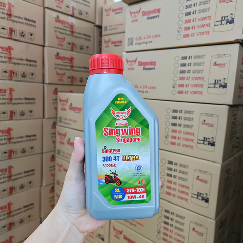 Nhớt xe máy Singtrea 300 4T Scooter Ultra 10W40 0.8L XÁM