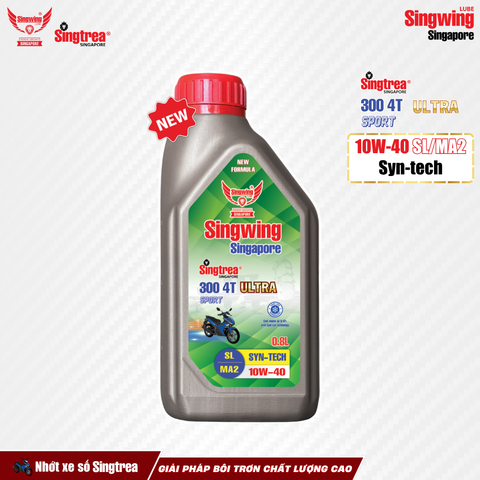  Nhớt xe máy Singtrea 300 4T Sport Ultra 10W40 0.8L XÁM 
