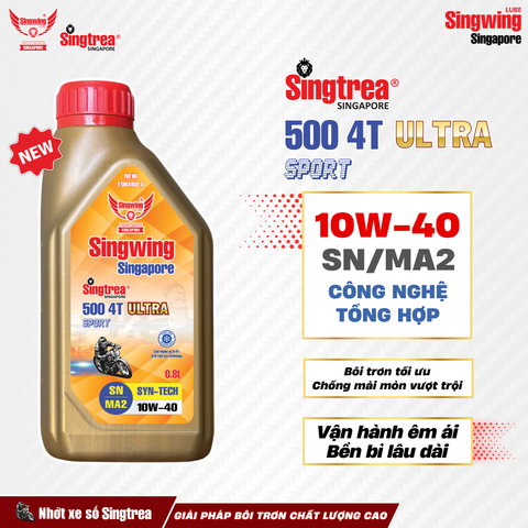 Nhớt xe máy Singtrea 500 4T Sport Ultra 10W40 0.8L