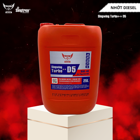 Nhớt động cơ diesel Singwing D5 Turbo++ 15W40 25L