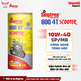 Nhớt xe máy Singtrea 600 4T Scooter 10W40 SP/MB Lon 0.8L