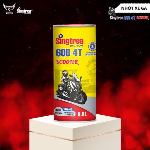 Nhớt xe máy Singtrea 600 Scooter 4T 10W40 Lon 0.8L (New)
